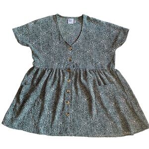 Princess Polly No Name Babydoll Green Floral Oversized Mini Dress US Size 0